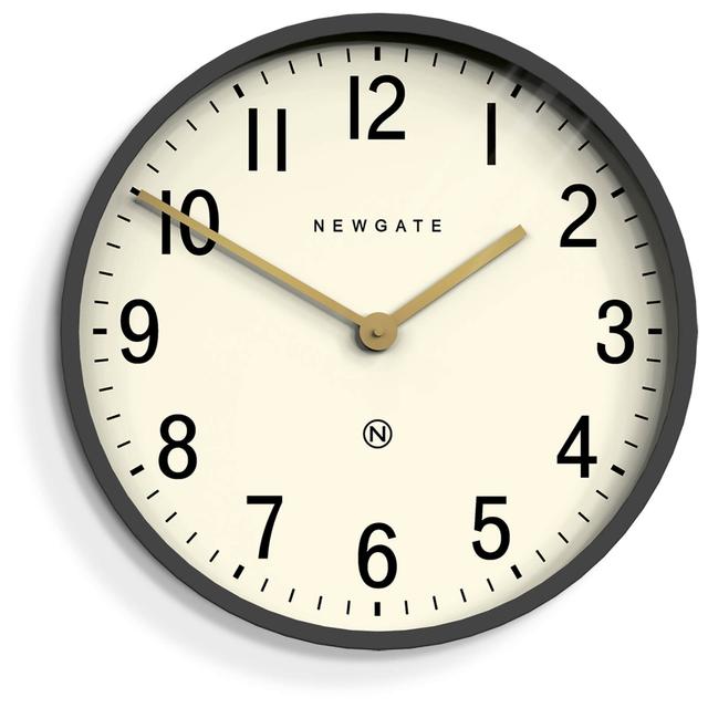 Newgate Mr Edwards Wall Clock - Matte Blizzard Grey Black on Productcaster.