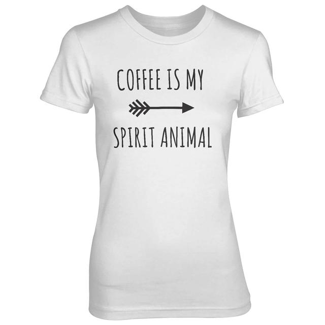 Coffee Is My Spirit Animal Women's White T-Shirt - XL - Weiß on Productcaster.