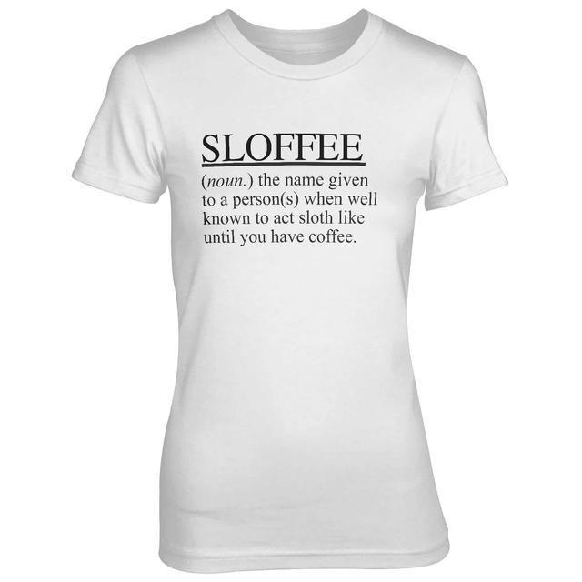 Sloffee Women's White T-Shirt - M - Weiß on Productcaster.