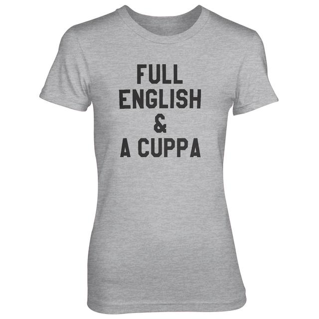 Full English And A Cuppa Women's Grey T-Shirt - S - Grau on Productcaster.