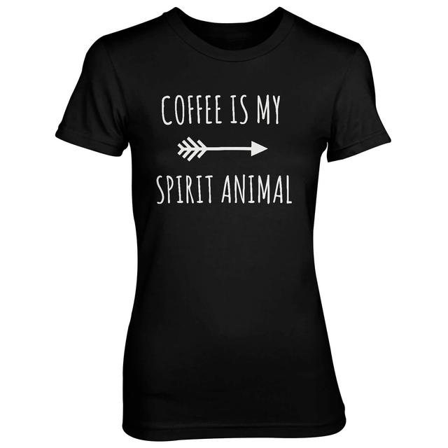 Coffee Is My Spirit Animal Women's Black T-Shirt - M - Schwarz on Productcaster.