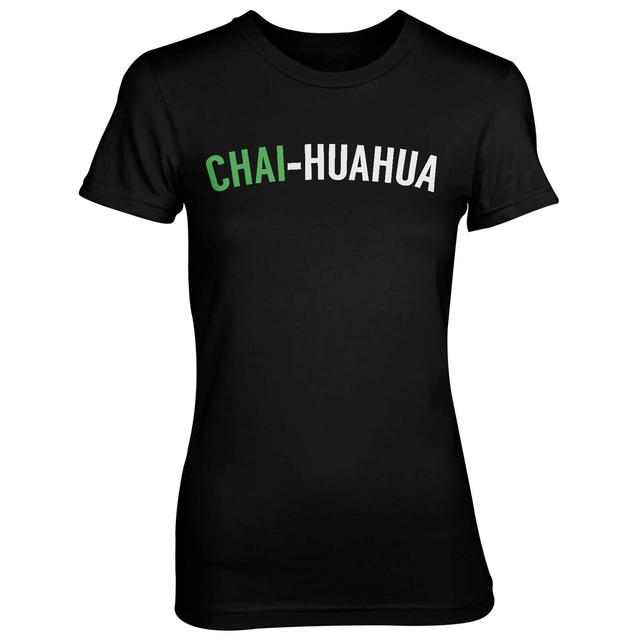 Chai-huahua Women's Black T-Shirt - L - Black on Productcaster.