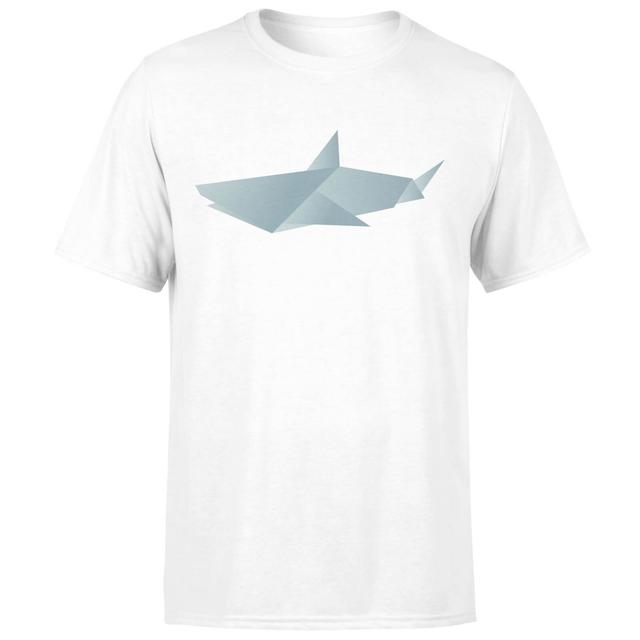 Origami Shark White T-Shirt - S - Weiß on Productcaster.