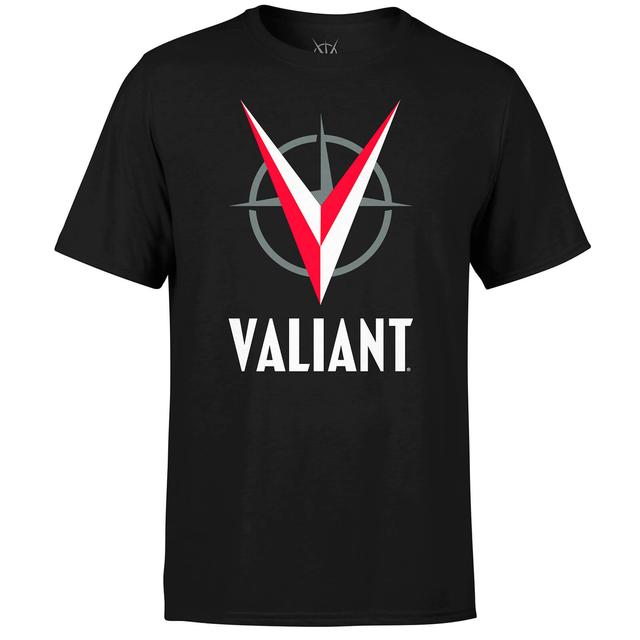 Valiant Comics Logo Red T-Shirt - Black - M - Black on Productcaster.