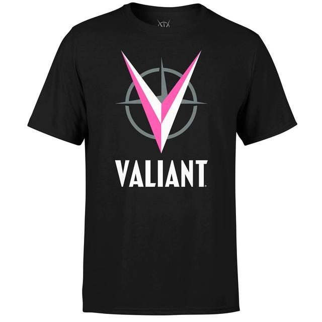 Valiant Comics Logo Pink T-Shirt - Black - XL - Schwarz on Productcaster.