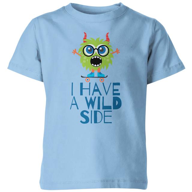 My Little Rascal I Have A Wild Side Kids' T-Shirt - Light Blue - 9-10 Jahre - Blau on Productcaster.