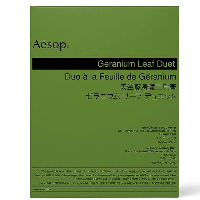 Aesop Geranium Leaf Body Cleanser and Balm Duet on Productcaster.