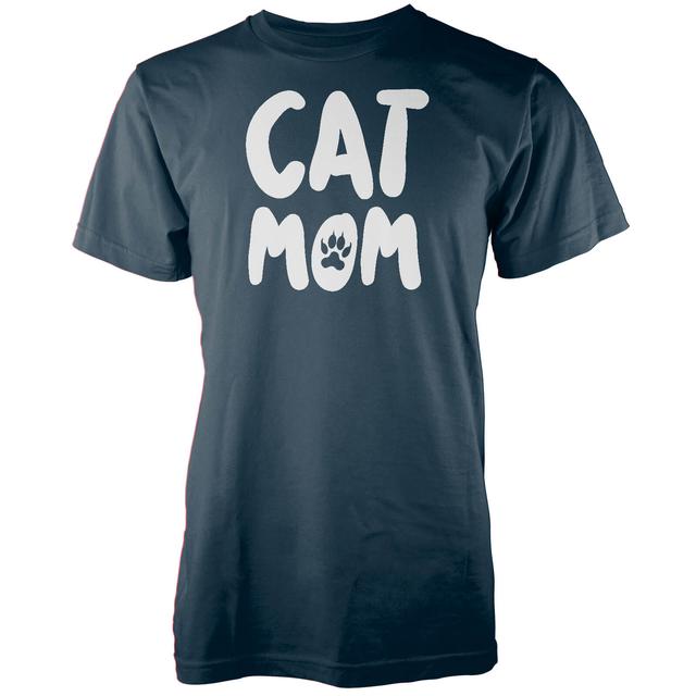 Cat MOM Navy T-Shirt - S - Marineblau on Productcaster.