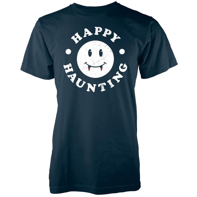 Happy Haunting Men's Navy T-Shirt - XL - Marineblau on Productcaster.