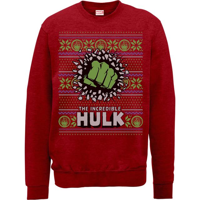 Marvel Comics The Incredible Hulk Weihnachtspullover - Rot - S on Productcaster.