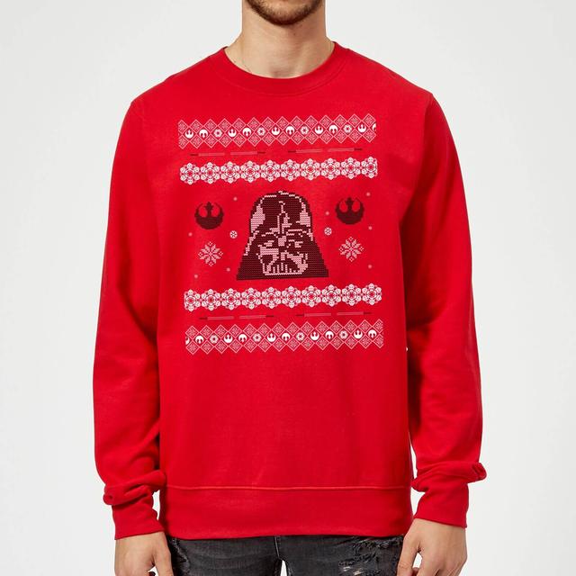 Star Wars Darth Vader Christmas Weihnachtspullover - Rot - S on Productcaster.