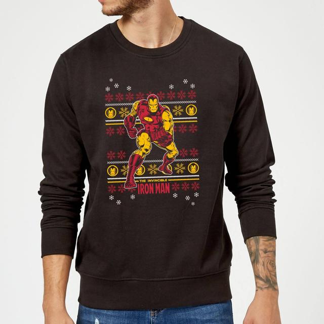 Marvel Comics The Invincible Ironman Weihnachtspullover - Schwarz - S on Productcaster.