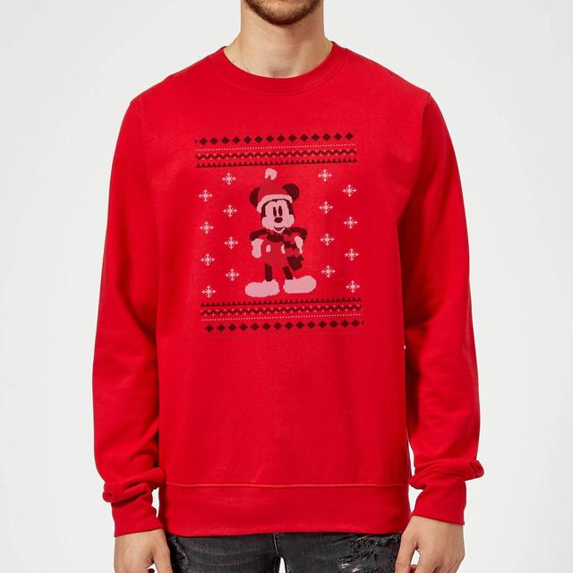 Sudadera Navidad Disney Mickey Mouse "Bufanda" - Hombre/Mujer - Rojo - XL on Productcaster.