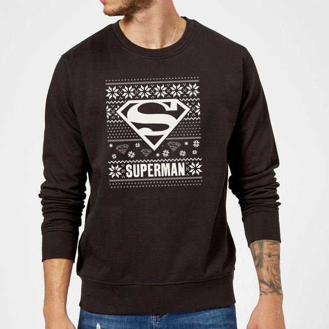 DC Superman Logo Weihnachtspullover - Schwarz - L on Productcaster.