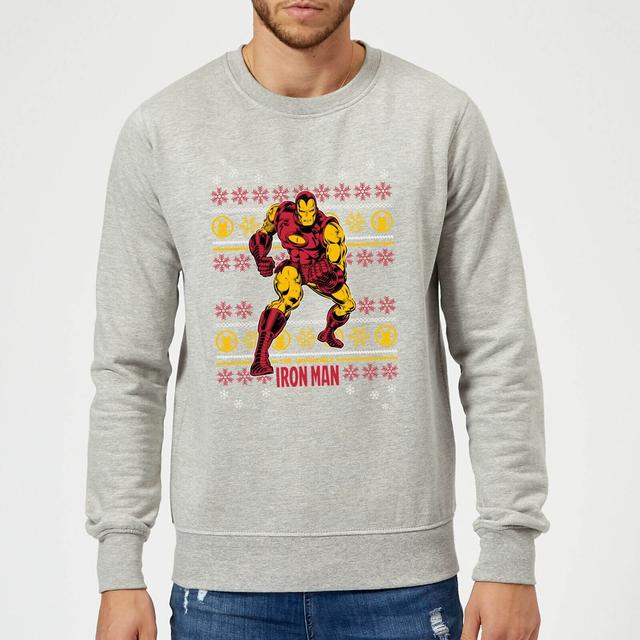 Marvel Comics The Invincible Ironman Weihnachtspullover - Grau - L - Grau on Productcaster.