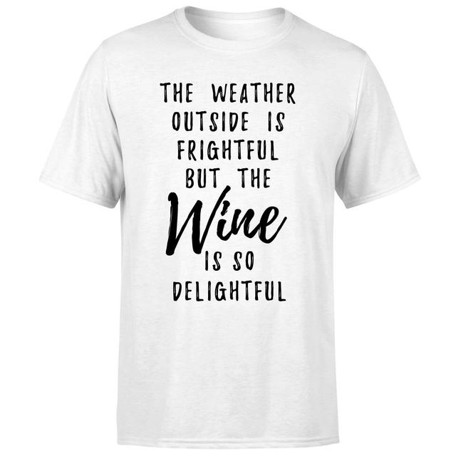 Wine Is So Delightful T-Shirt - White - L - Weiß on Productcaster.