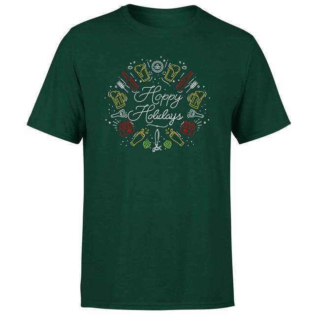 Hoppy Holidays T-Shirt - Forest Green - XL - Forest Green on Productcaster.