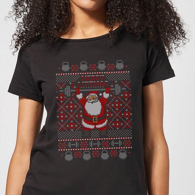 Merry Liftmas Women's T-Shirt - Black - XXL on Productcaster.