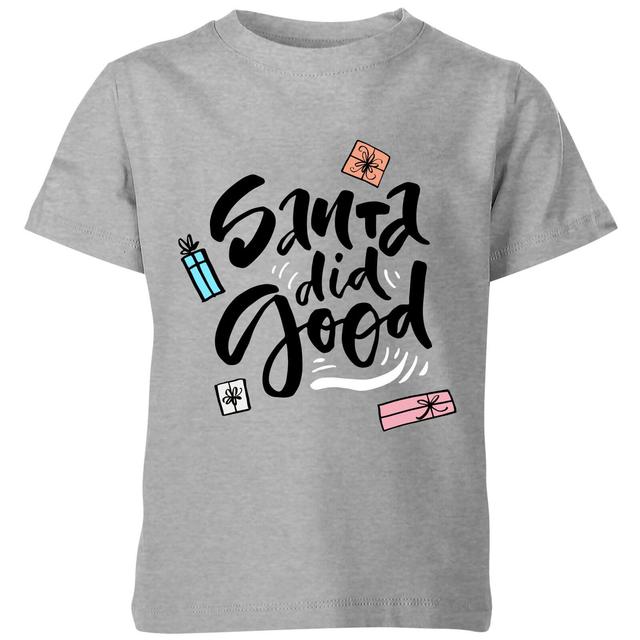 Santa Did Good Kids' T-Shirt - Grey - 11-12 Jahre - Grau on Productcaster.