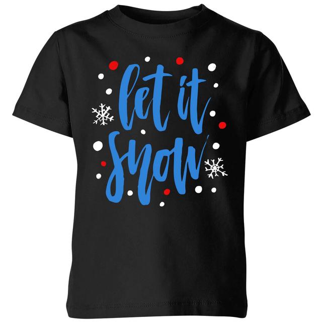 Let it Snow Kids' T-Shirt - Black - 9-10 Jahre - Schwarz on Productcaster.