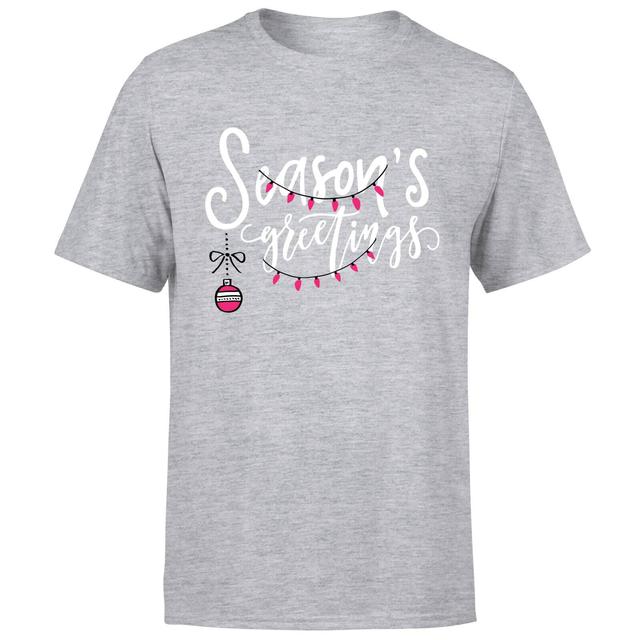 Seasons Greetings T-Shirt - Grey - XL - Grey on Productcaster.