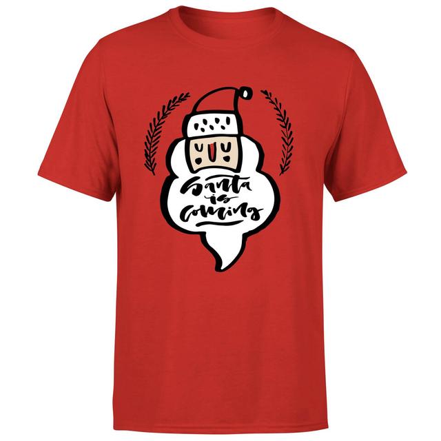 Santa is Coming T-Shirt - Red - M - Rot on Productcaster.