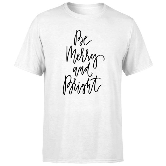 Be Merry and Bright T-Shirt - White - L - Weiß on Productcaster.