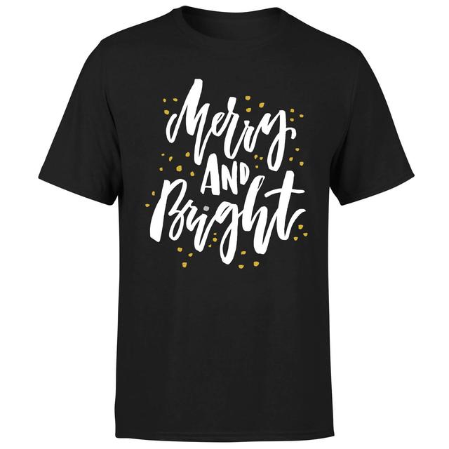 Merry and Bright T-Shirt - Black - M - Schwarz on Productcaster.