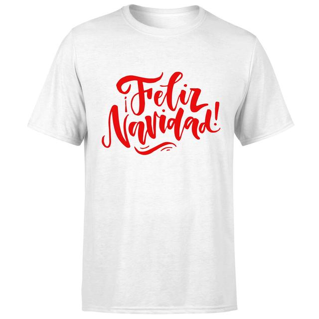 Feliz Navidad T-Shirt - White - XXL on Productcaster.