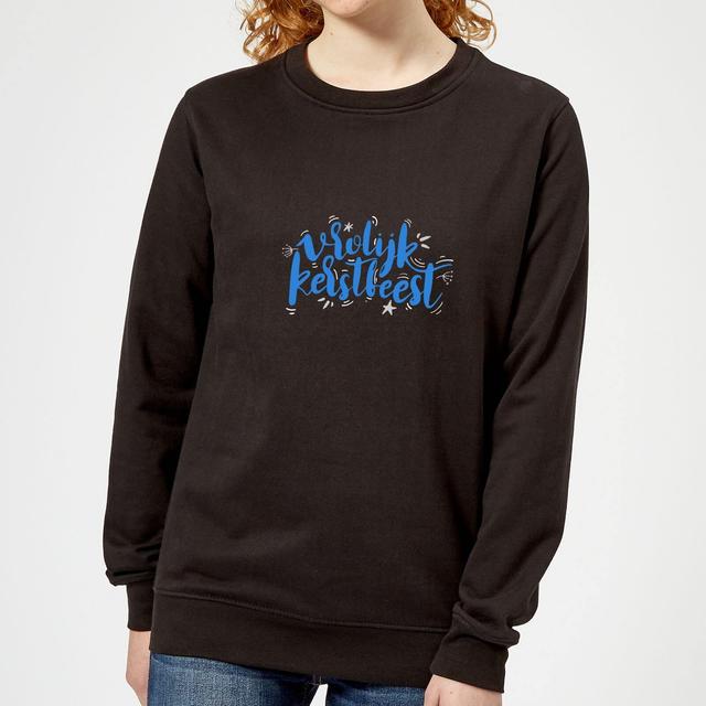 Kerstfeest Frauen Sweatshirt - Schwarz - S - Schwarz on Productcaster.