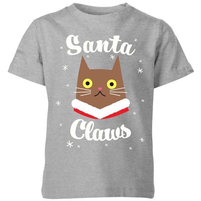 Santa Claws Kids' T-Shirt - Grey - 11-12 Jahre - Grau on Productcaster.