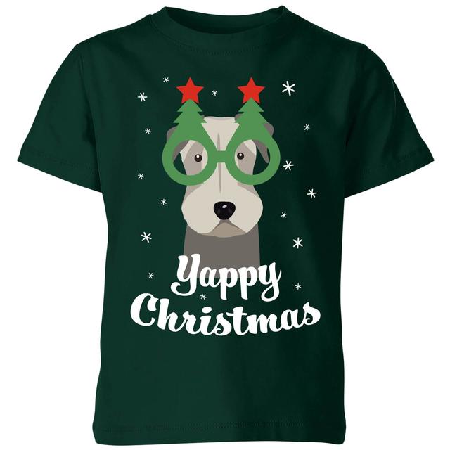 Yappy Christmas Kids' T-Shirt - Forest Green - 5-6 Jahre - Forest Green on Productcaster.