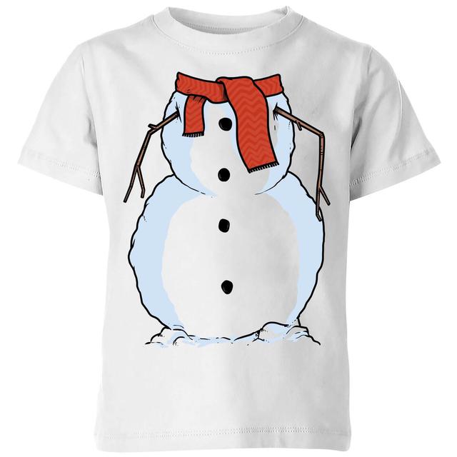 Snowman Kids' T-Shirt - White - 3-4 Years - White on Productcaster.