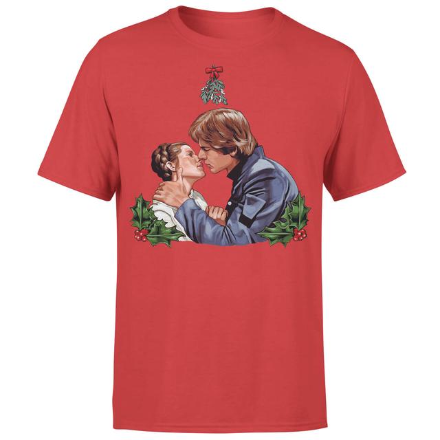 Star Wars Weihnachten Mistletoe Kiss T-Shirt - Rot - XL - Rot on Productcaster.