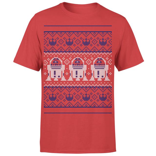 Star Wars Christmas R2D2 Knit Red T-Shirt - S on Productcaster.