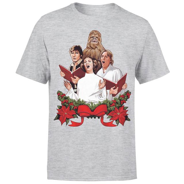 T-Shirt Star Wars Christmas Jedi Carols Grey - M on Productcaster.