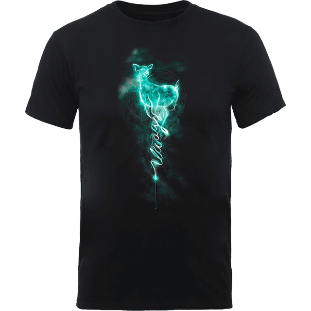 Harry Potter Doe Always Patronus Men's Black T-Shirt - L on Productcaster.