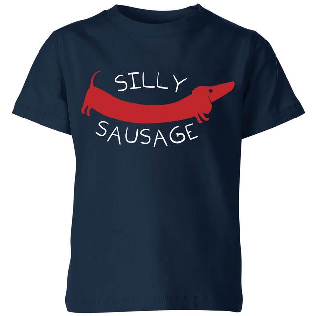 My Little Rascal Silly Sausage Kids' T-Shirt - Navy - 3-4 Years on Productcaster.