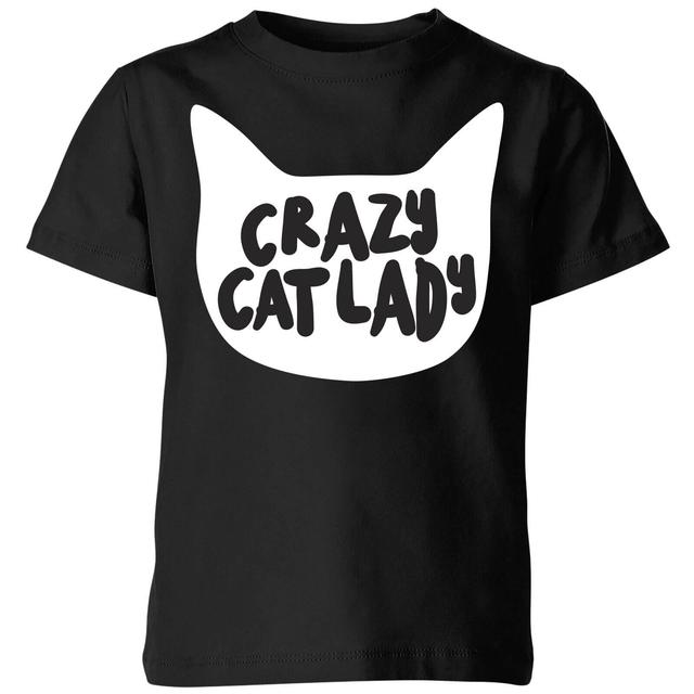 Crazy Cat Lady Kids' T-Shirt - Black - 5-6 Jahre - Schwarz on Productcaster.