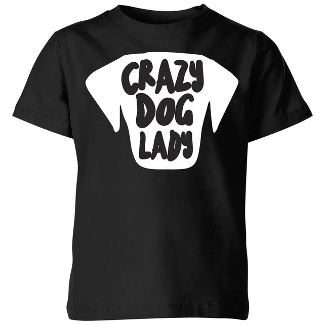 Crazy Dog Lady Kids' T-Shirt - Black - 7-8 Jahre - Schwarz on Productcaster.