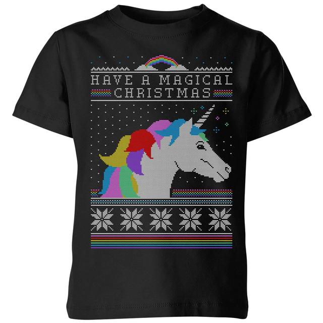 Have a magical Christmas Fair isle Kids' T-Shirt - Black - 3-4 Jahre - Schwarz on Productcaster.