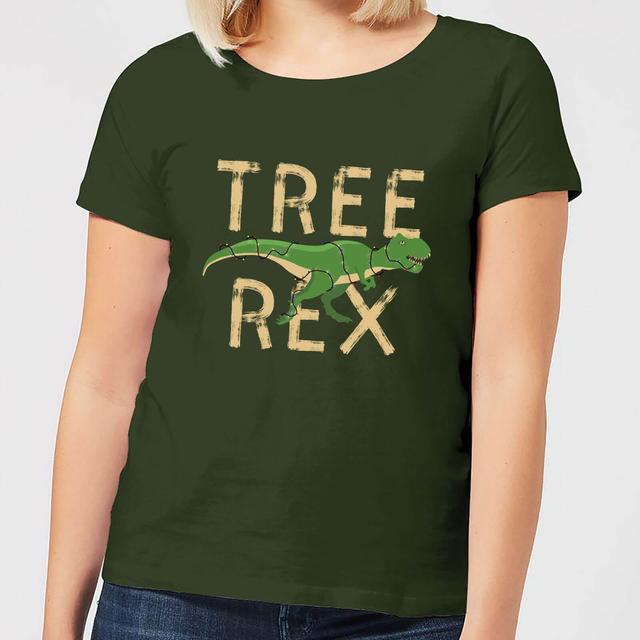 Tree Rex Women's T-Shirt - Forest Green - XXL - Forest Green on Productcaster.