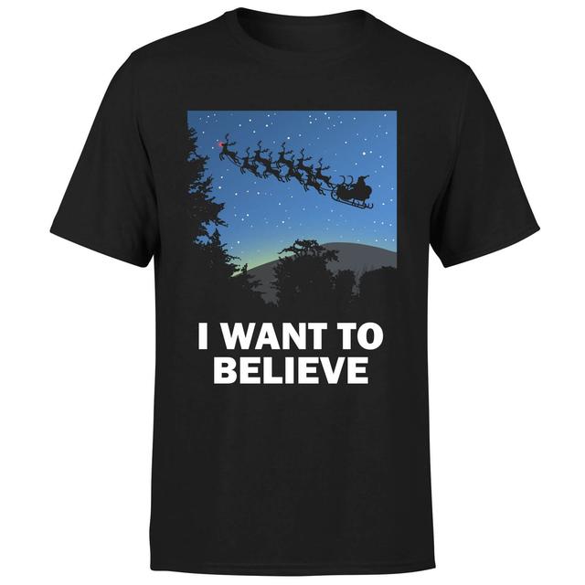 I Want To Believe T-Shirt - Black - S on Productcaster.