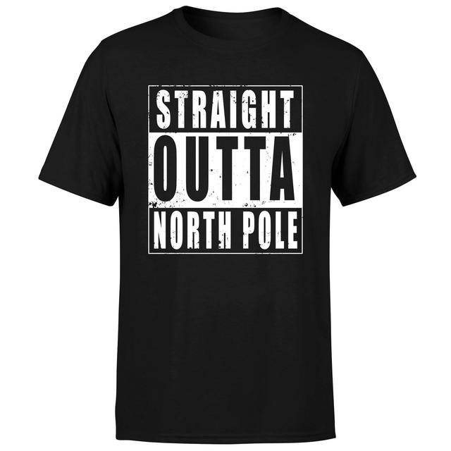 Straight Outta North Pole T-Shirt - Black - XL on Productcaster.