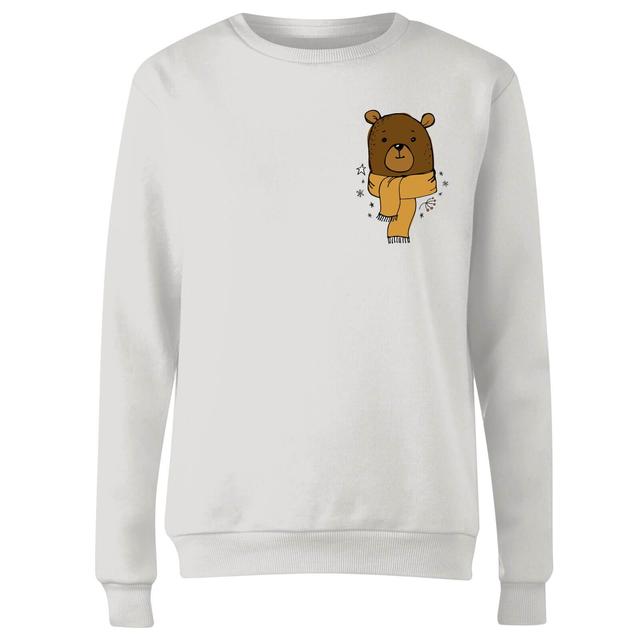 Christmas Bear Pocket Frauen Sweatshirt - Weiß - S - Weiß on Productcaster.