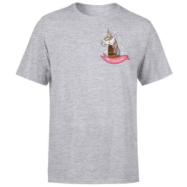 Christmas Unicorn Pocket T-Shirt - Grey - S - Grau on Productcaster.