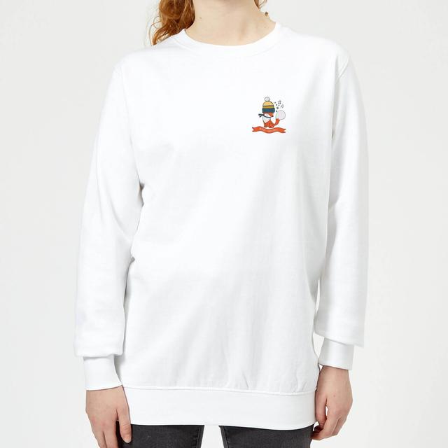 Christmas Fox Pocket Frauen Sweatshirt - Weiß - XXL - Weiß on Productcaster.