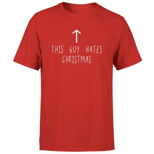 This Guy Hates Christmas T-Shirt - Red - L - Red on Productcaster.