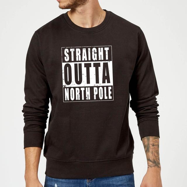 Straight Outta North Pole Sweatshirt - Schwarz - XXL on Productcaster.