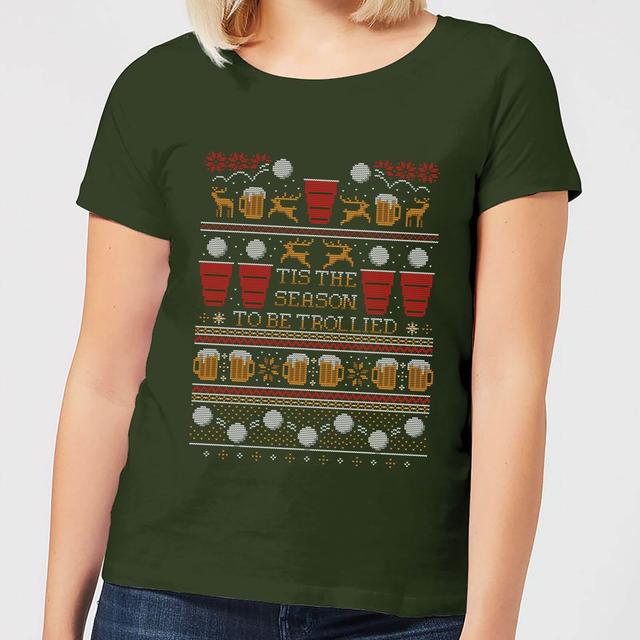 Tis The Season To Be Trollied Women's T-Shirt - Forest Green - L - Forest Green on Productcaster.